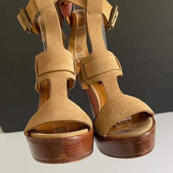 Ralph Lauren Collection suede high heel sandals size 8 - Picture 13 of 16